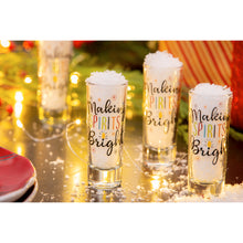 Load image into Gallery viewer, Making Spirits Bright 2oz Shot Glass
