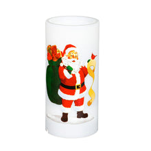 Load image into Gallery viewer, Santa LED Pillar Candle with Projected Icons
