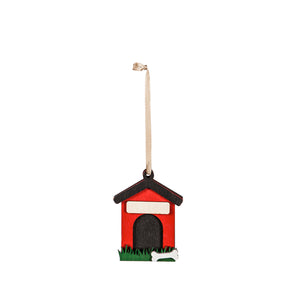 Wood Customizable Dog House Ornament