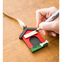 Load image into Gallery viewer, Wood Customizable Dog House Ornament
