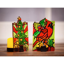 Load image into Gallery viewer, Stained Glass LED Votive Holder Ornament
