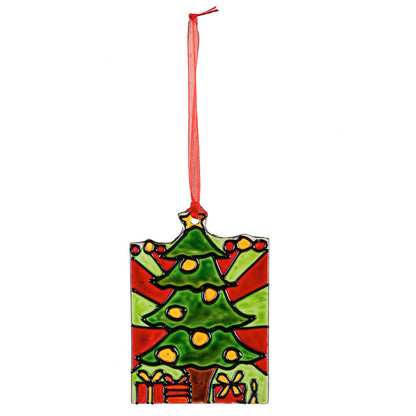 Stained Glass LED Votive Holder Ornament