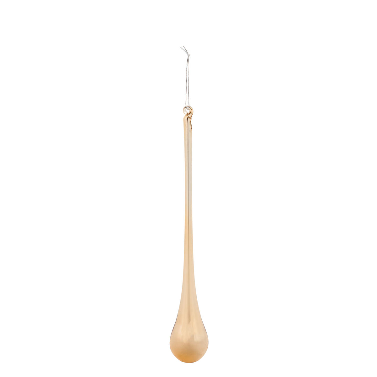 Glass Long Drop Ornament, Red/Gold, Set of 6