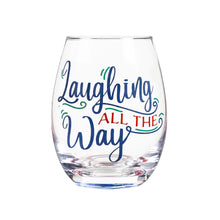 Load image into Gallery viewer, Stemless Wine Glass w/ Box, Laughing All The Way
