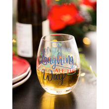 Load image into Gallery viewer, Stemless Wine Glass w/ Box, Laughing All The Way
