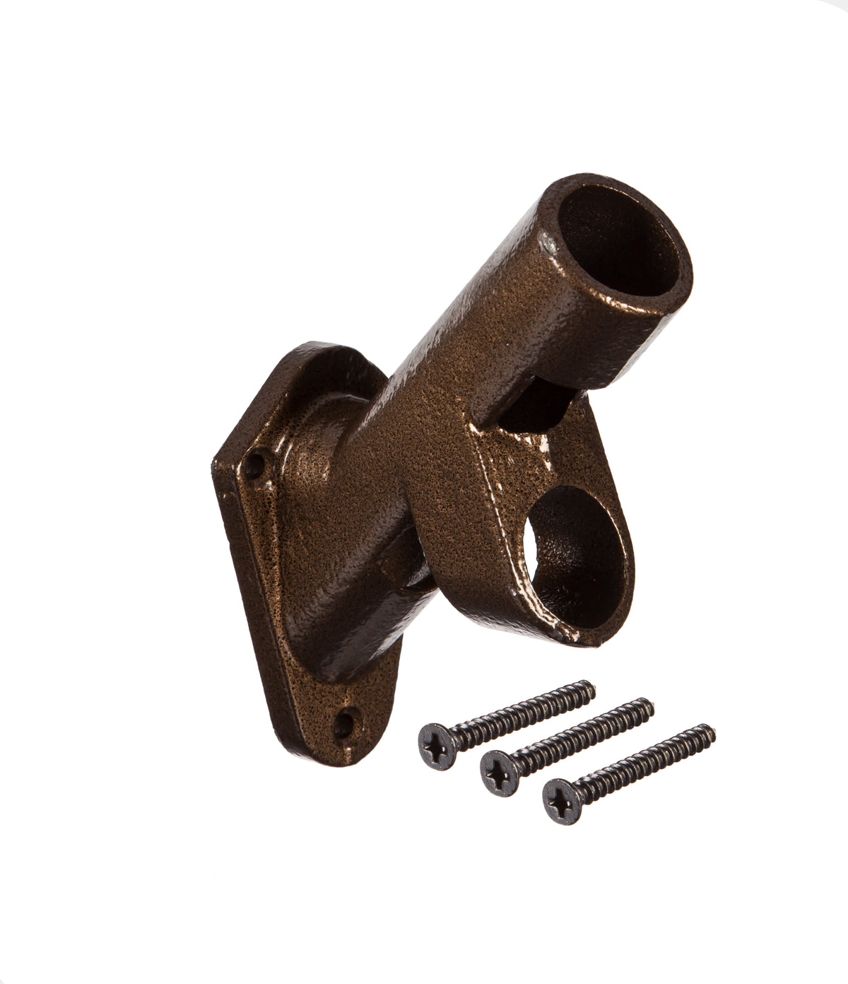 Cast Iron 2-Position Flag Bracket, Bronze