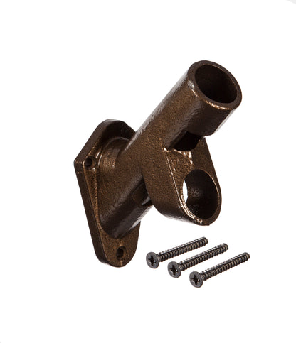Cast Iron 2-Position Flag Bracket, Bronze
