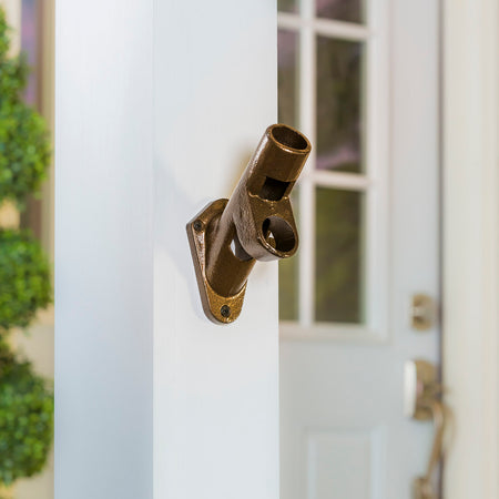 Cast Iron 2-Position Flag Bracket, Bronze