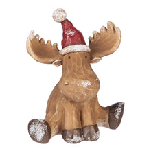 Load image into Gallery viewer, Polyresin Snowy Reindeer Decor, 2 Styles
