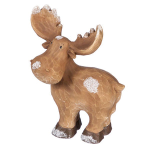 Polyresin Snowy Reindeer Decor, 2 Styles