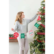 Load image into Gallery viewer, Gift Rules Banner Tree Garland, 36in
