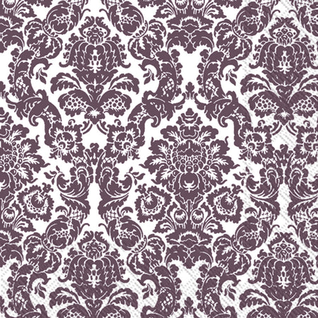 Paper Cocktail Napkin, 20 Count, Palais Eggplant