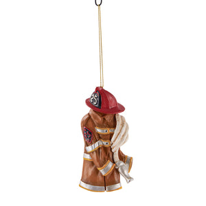 Polyresin Firefighter's Coat Ornament