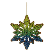 Load image into Gallery viewer, Wood Ombre Coloured Beaded Ornament, 2 Styles
