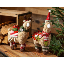 Load image into Gallery viewer, Plush Christmas Llama Decor, 2 Styles
