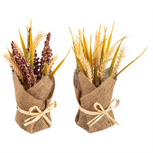 Load image into Gallery viewer, Heather &amp; Wheat Burlap Pot Decor, 2 Styles
