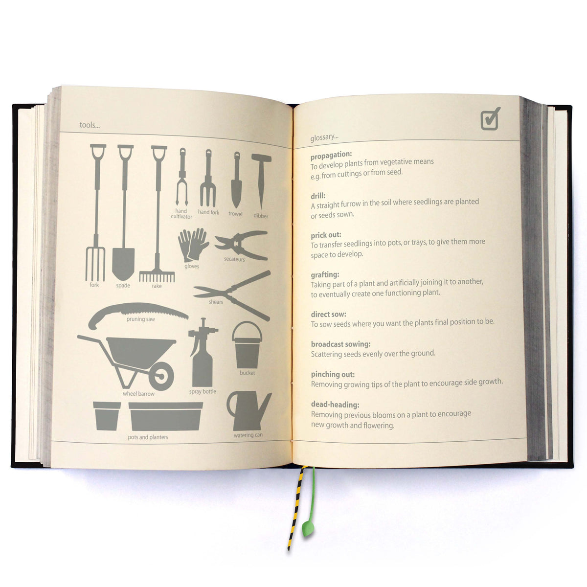 My Gardening Handbook Reference Book, Black
