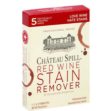 Load image into Gallery viewer, Chateau Spill Red Wine Stain Remover Wipes, 5 Pack

