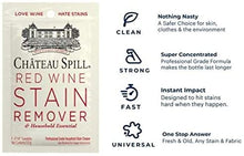 Load image into Gallery viewer, Chateau Spill Red Wine Stain Remover Wipes, 5 Pack
