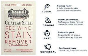 Chateau Spill Red Wine Stain Remover Wipes, 5 Pack