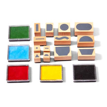 Load image into Gallery viewer, Shape Stamps Set with Ink Pads
