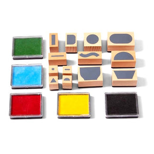Shape Stamps Set with Ink Pads