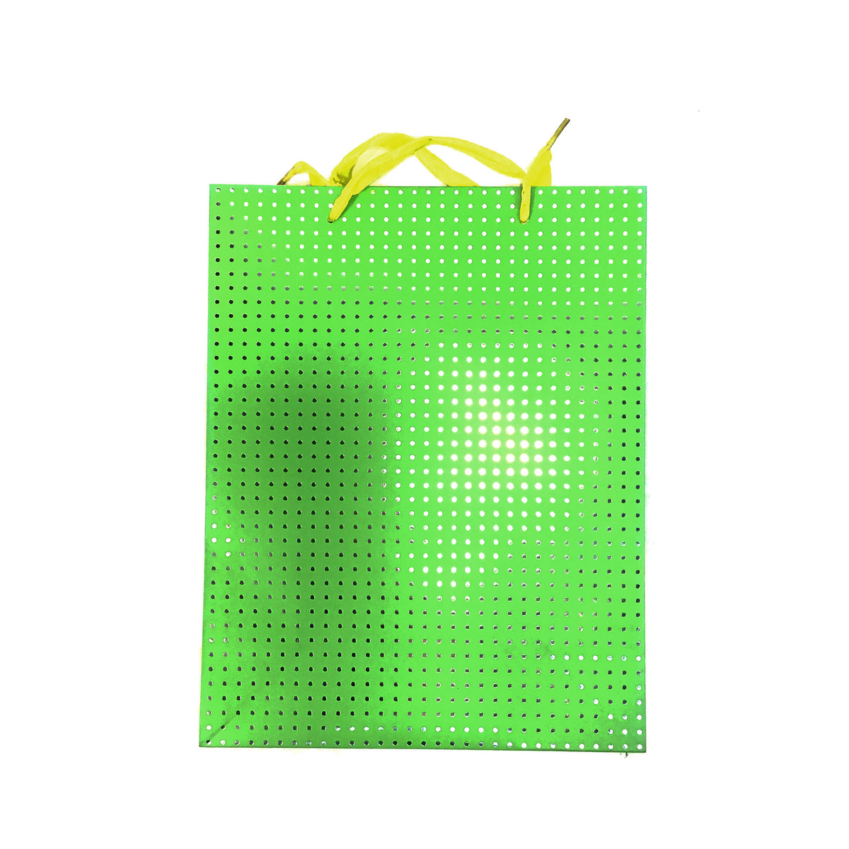 Gift Bag, Paper, Silver Polka Dots, Medium