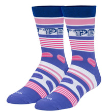 Load image into Gallery viewer, Men&#39;s Crew Socks, 8-13, Pez Stripes
