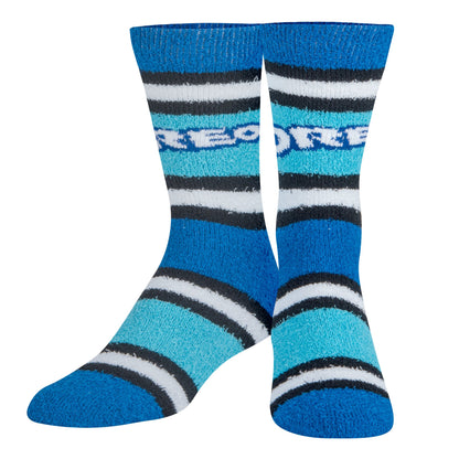 Women's Fuzzy Crew Socks, 5-10, Oreo