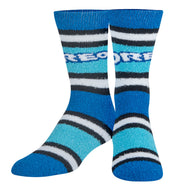Women's Fuzzy Crew Socks, 5-10, Oreo