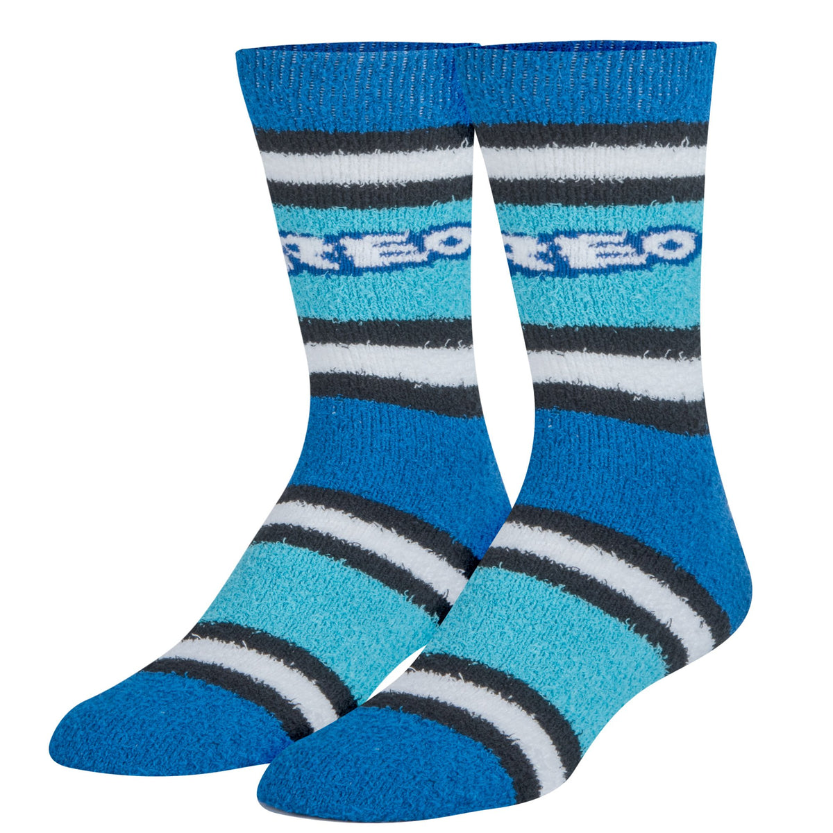 Women's Fuzzy Crew Socks, 5-10, Oreo