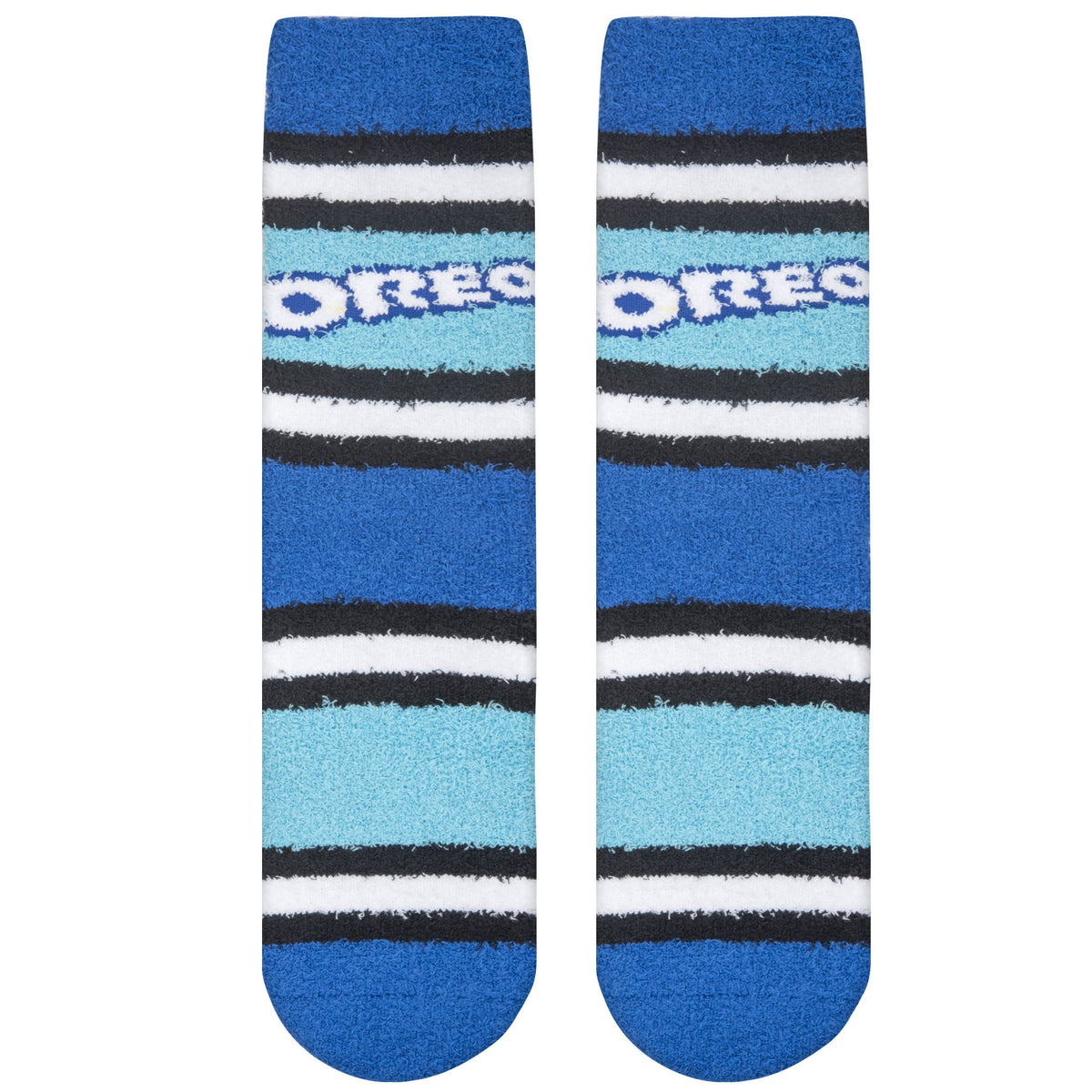 Women's Fuzzy Crew Socks, 5-10, Oreo