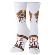 Women's Crew Socks, 5-11, Beagle