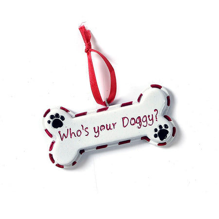 Polystone Dog Bone Ornament, 6 Styles