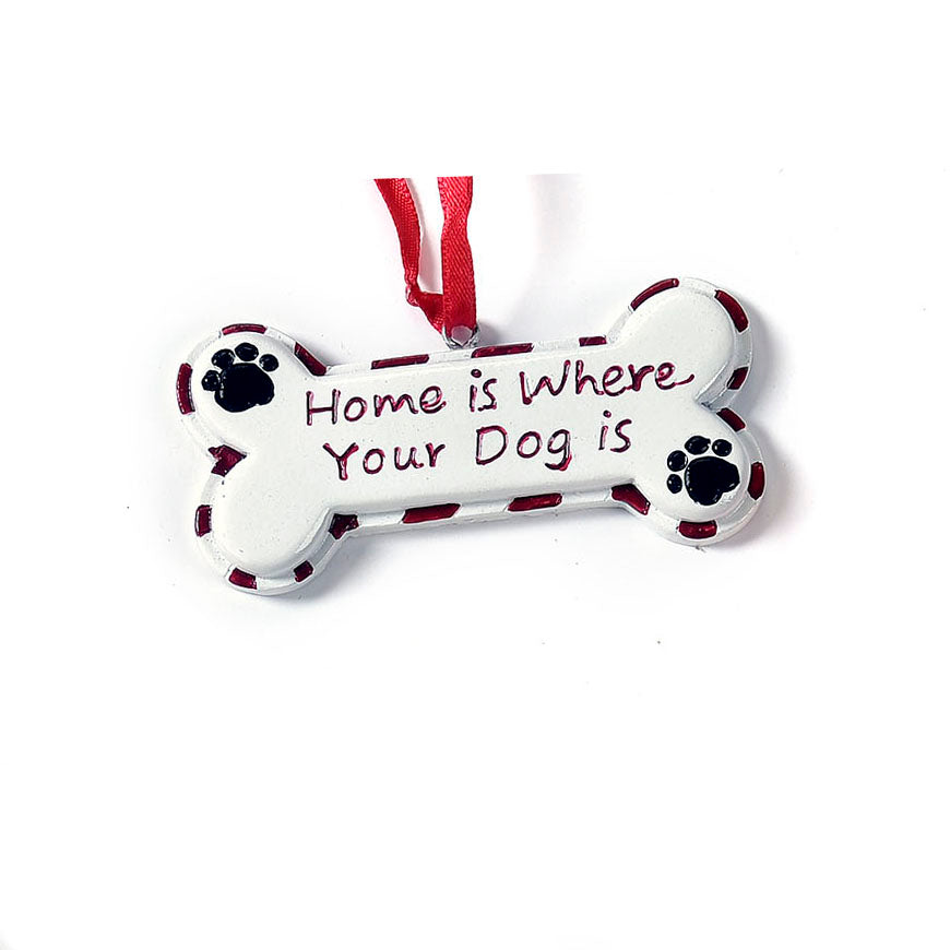 Polystone Dog Bone Ornament, 6 Styles