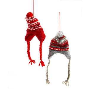 Plush Knit Toque Ornament, 2 Styles