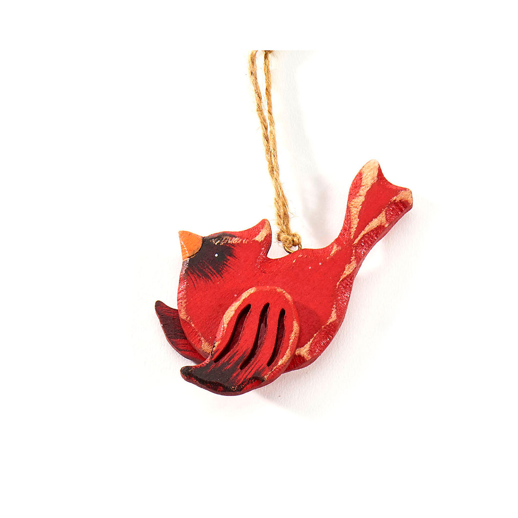 Fir Wood Cardinal Ornament, 4 Styles