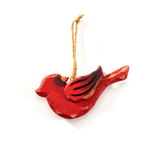 Fir Wood Cardinal Ornament, 4 Styles