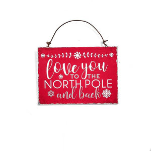 Mini Metal Sign Ornament, 6 Styles