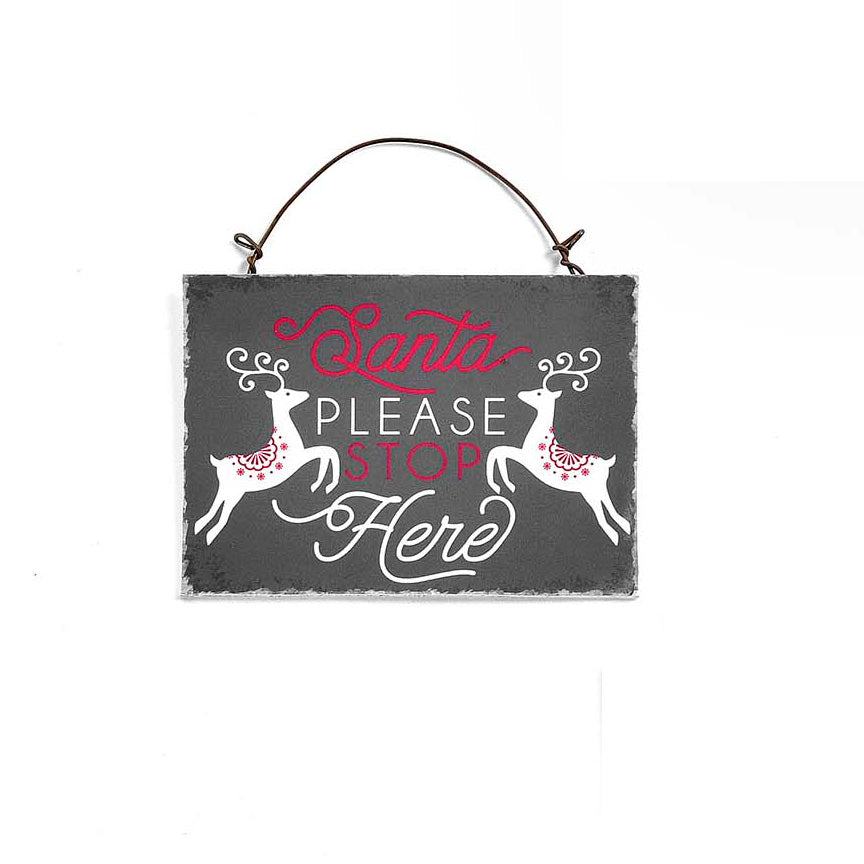 Mini Metal Sign Ornament, 6 Styles