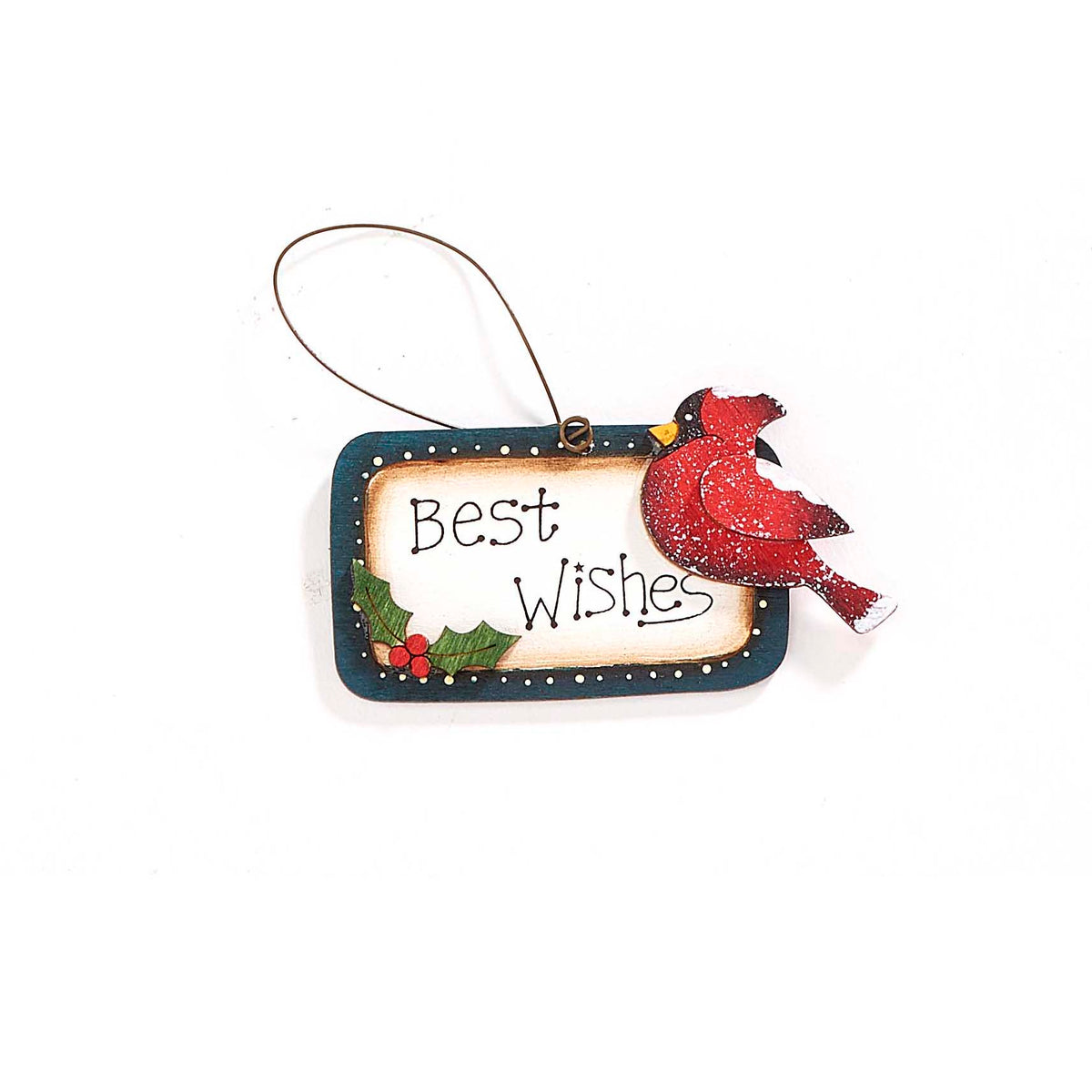Wooden Cardinal Tag Ornament, 8 Styles