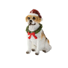 Load image into Gallery viewer, Polyresin Dog in Santa Hat Figurine, 4 Styles
