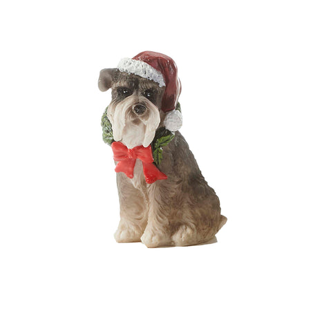 Polyresin Dog in Santa Hat Figurine, 4 Styles