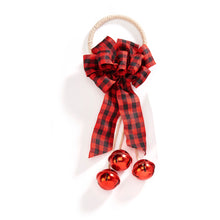Load image into Gallery viewer, Plaid Bow and Jingle Bell Door Hanger, 2 Styles
