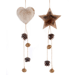 Furry Shape Cut-Out Dangling Ornament, 2 Styles