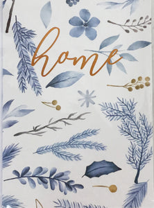 Fireside Blue & Gold Christmas Card, 6 Styles