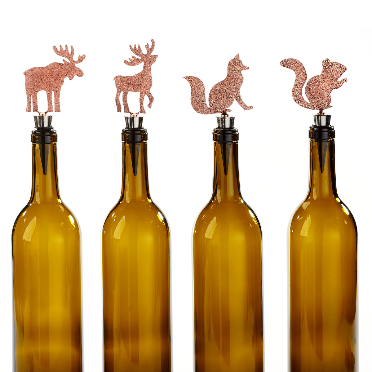 Copper Forest Friends Bottle Stopper, 4 Styles