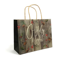 Load image into Gallery viewer, Paper Gift Bag with Christmas Greenery, 2 Styles
