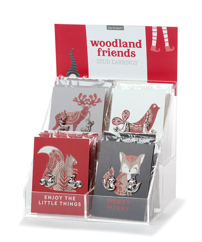 Earrings, Drop, Woodland Friends Christmas