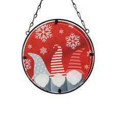 Load image into Gallery viewer, Glass Scandi Gnomes Suncatcher Ornament, 2 Styles
